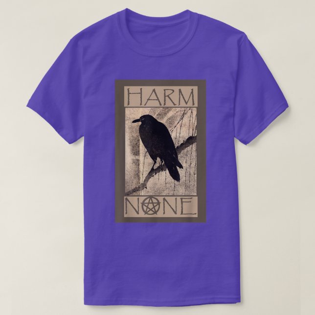 Camiseta Design do Harm None WiccanPagan (Frente do Design)