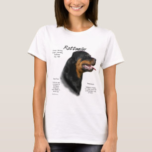Camiseta Design do Histórico do Rottweiler