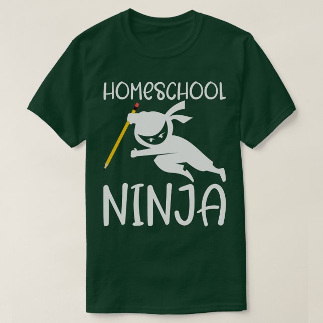 Camiseta Design do Homeschooler Ninja Learning Homeschoolin (Frente do Design)