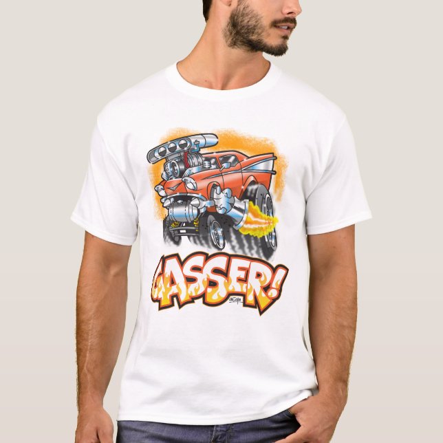 Camiseta Design do hot rod de Gasser (Frente)