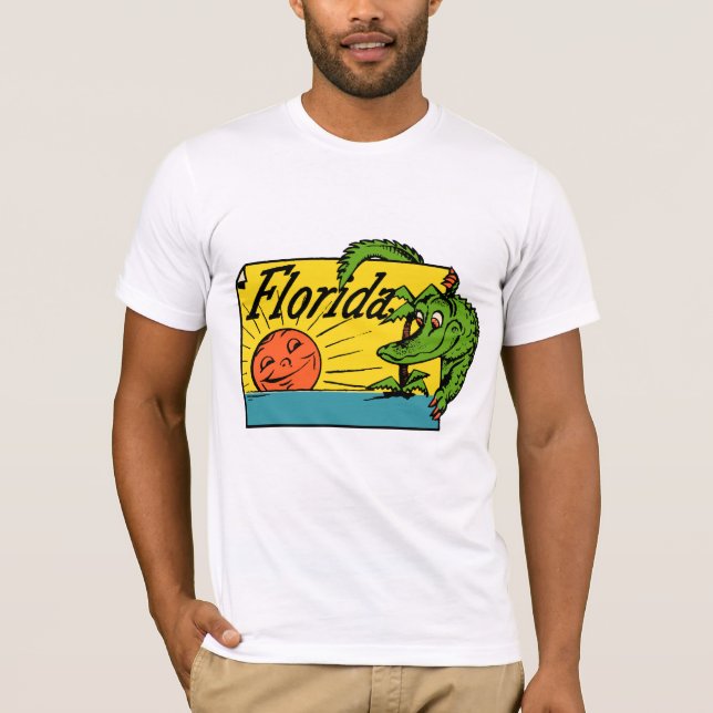Camiseta design do jacaré de Florida dos anos 50 (Frente)