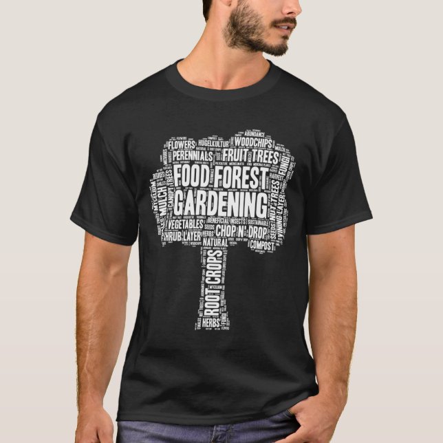 Camiseta Design do Jardim da Floresta comida (Frente)