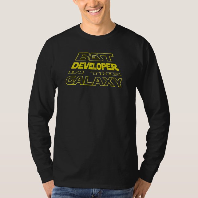 Camiseta Design do lado traseiro do espaço do desenvolvedor (Frente)