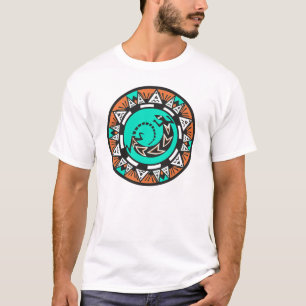 CAMISETA DESIGN DO LAGARTO DO CÍRCULO DO NATIVO AMERICANO