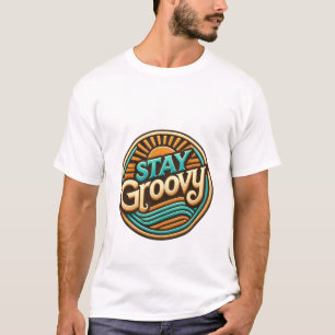 Camiseta Design do logotipo 3D da Retrora 'Permanecer no Gr