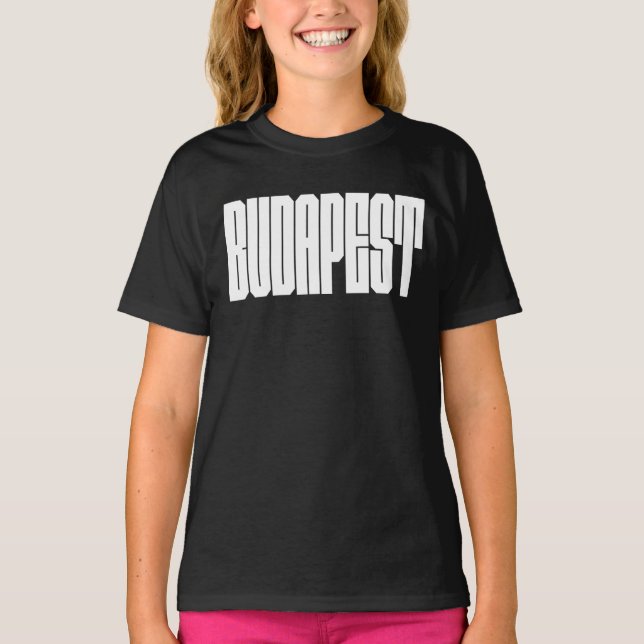 Camiseta design do logotipo da cidade de Budapeste (Frente)