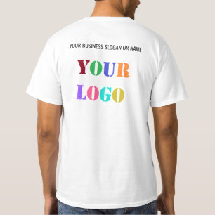 Camiseta Design do Logotipo da sua própria empresa Texto co
