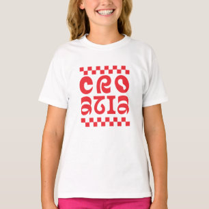 Camiseta design do logotipo do país Croácia