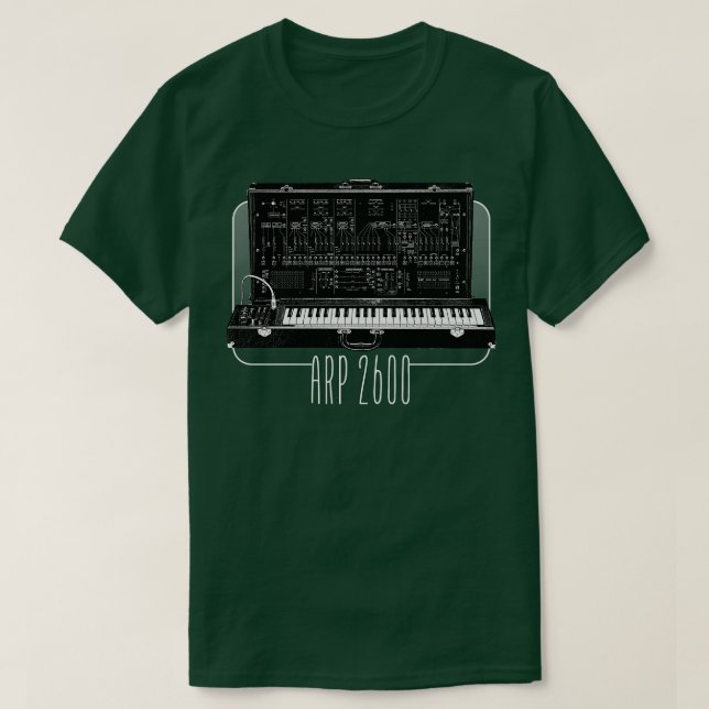 Camiseta DESIGN do Lover do Sintetizador Retroativo ARP 260 (Frente do Design)