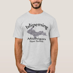 Camiseta Design do Mapa de Michigan