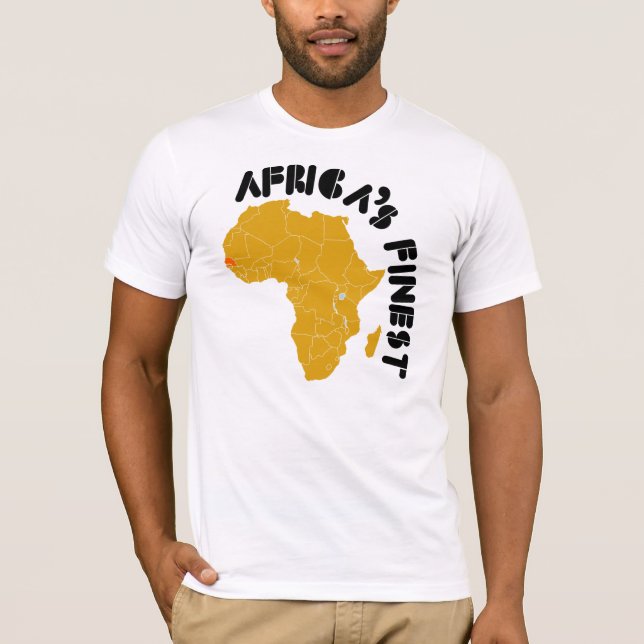 Camiseta Design do mapa de Senegal, África (Frente)