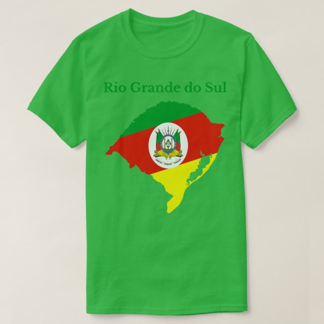 Camiseta Design do Mapa do Rio Grande do Sul (Frente do Design)