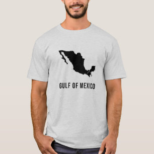 Camiseta Design do Mapa Minimalista do Golfo do México