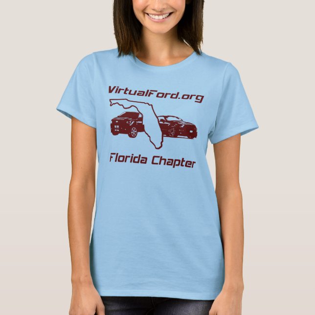Camiseta Design do marrom das senhoras FLC (Frente)