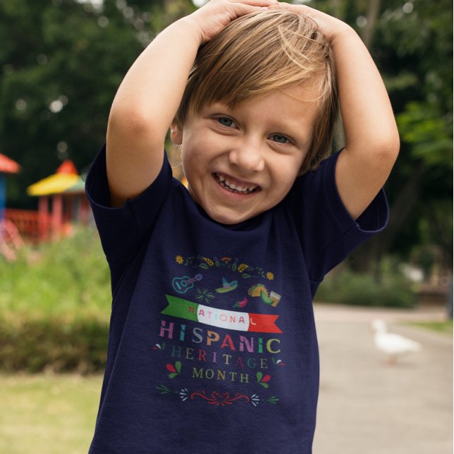 CAMISETA DESIGN DO MÊS DO PATRIMÔNIO HISPÂNICO NACIONAL (Criador carregado)