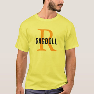 Camiseta Design do monograma do gato de Ragdoll