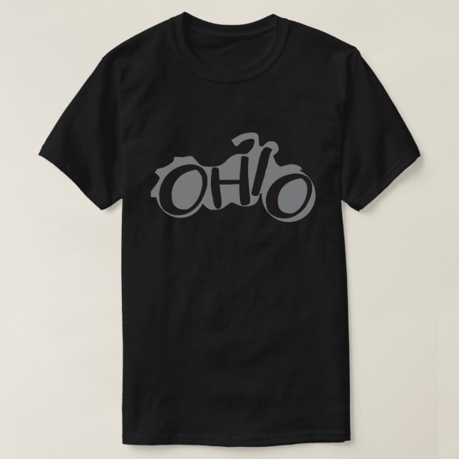 Camiseta Design do motociclista da motocicleta de Ohio (Frente do Design)