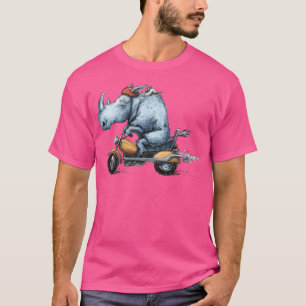 Camiseta Design do motociclo do rinoceronte