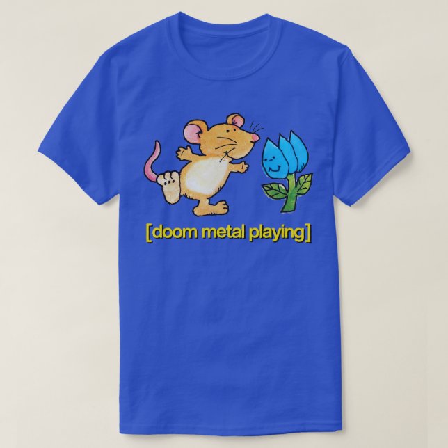 Camiseta Design do mouse doom metal tocando grana dançando (Frente do Design)