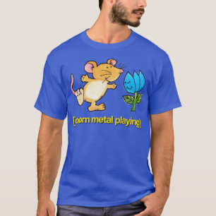Camiseta Design do mouse doom metal tocando grana dançando