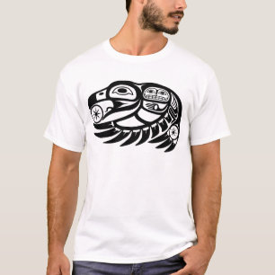Camiseta Design do nativo americano do corvo
