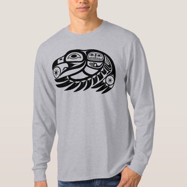 Camiseta Design do nativo americano do corvo (Frente)