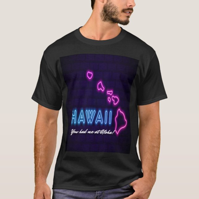 Camiseta Design do neon havaiano (Frente)