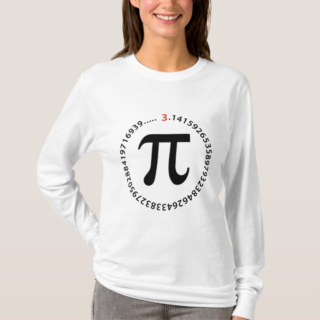 Camiseta Design do número do Pi (Frente)