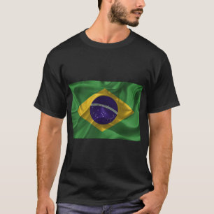 Camiseta Design do Orgulho de Bandeira do Brasil