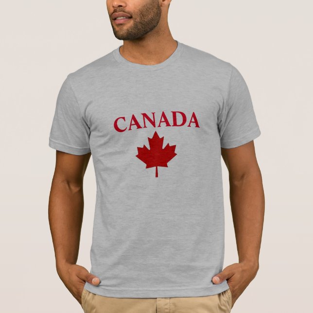 Camiseta Design do Orgulho de Folha do Canadá Personalizado (Frente)
