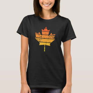 Camiseta Design do Orgulho do Orgulho do Canadá com Folha d