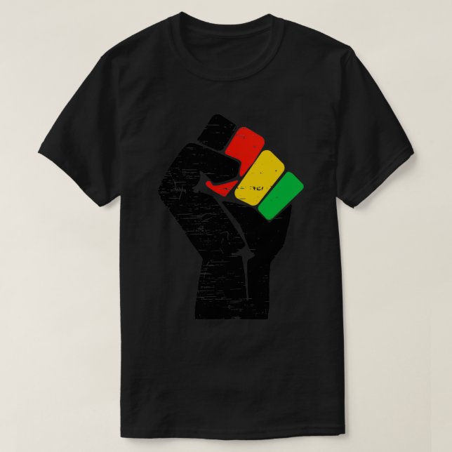 Camiseta Design do Orgulho Preto do Mês Preto do Histórico  (Frente do Design)