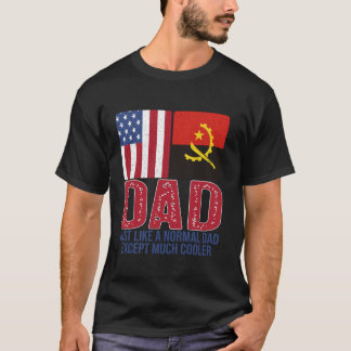 Camiseta Design do Pai de Bandeira angolano americano para