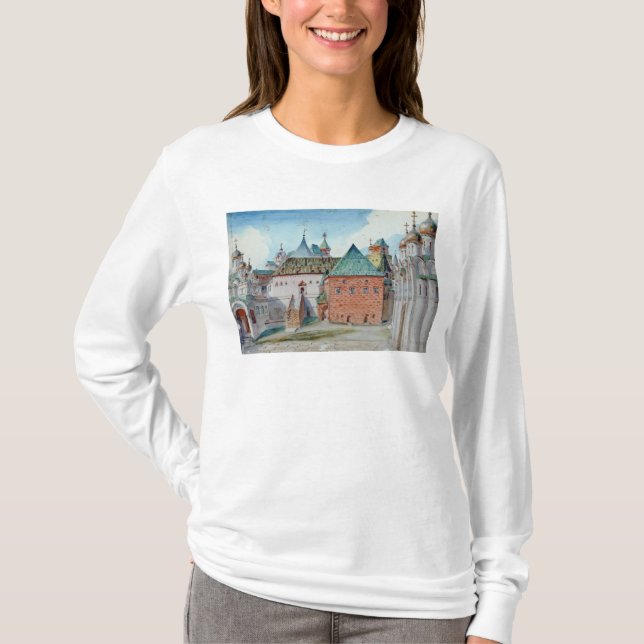 Camiseta Design do palco para a ópera de Mussorgsky modesto (Frente)
