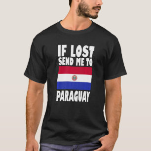 Camiseta Design do Paraguai Se perdido me envie para o Para