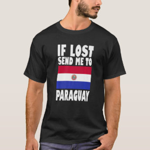 Camiseta Design do Paraguai Se perdido me envie para o Para