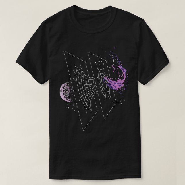 Camiseta Design do planeta Ether Wormhole (Frente do Design)