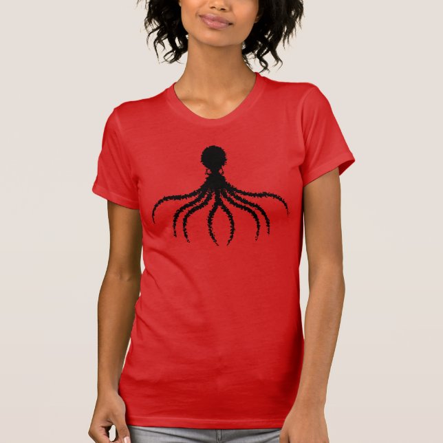 Camiseta Design do polvo em dificuldades - Bella+Canvas S f (Frente)