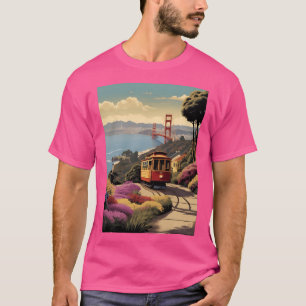 Camiseta design do Poster de viagens São Francisco 006 Vint