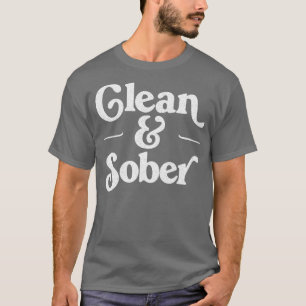 Camiseta Design do Presente Sobriety do Retro Sobriety Clea