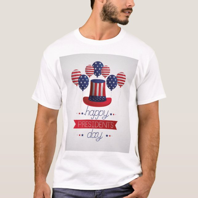 Camiseta Design do Presidente Patriótico (Frente)