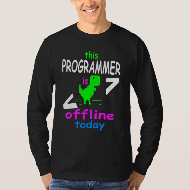 Camiseta Design Do Programador De Computador De Hoje Para O (Frente)