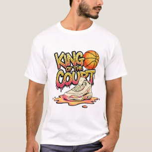 Camiseta Design do Rei da Corte de Arte de Basquete