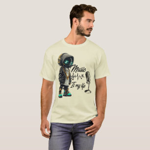 Camiseta design do robô tecnológico futurista da t-shirt ai
