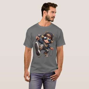 Camiseta design do robô tecnológico futurista da t-shirt ai