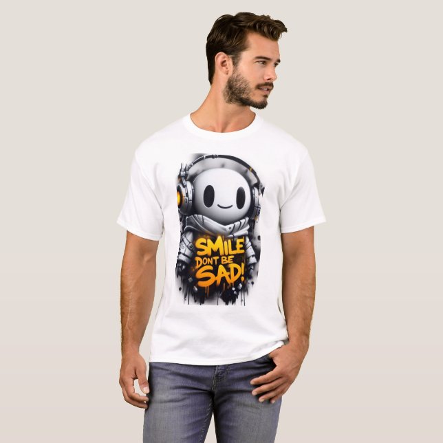 Camiseta design do robô tecnológico futurista da t-shirt ai (Frente Completa)