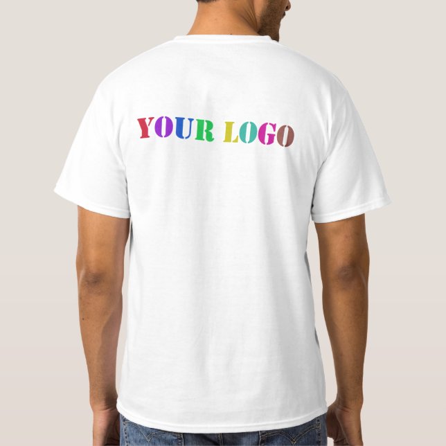 Camiseta Design do seu próprio logotipo comercial T-Shirt M (Verso)