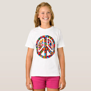 Camiseta Design do Sinal de Paz de Unidade Global da Divers