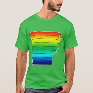 Camiseta Design do Sinalizador do Orgulho LGBTQ do Arkansas