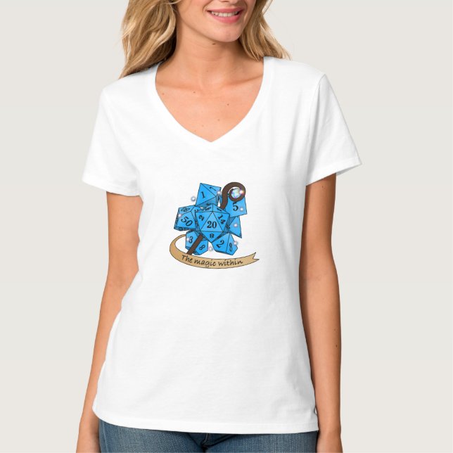 Camiseta Design do Sorcerer Dice (Frente)